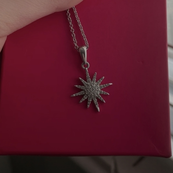 Sunburst Silver Necklace - Picture 2 of 3